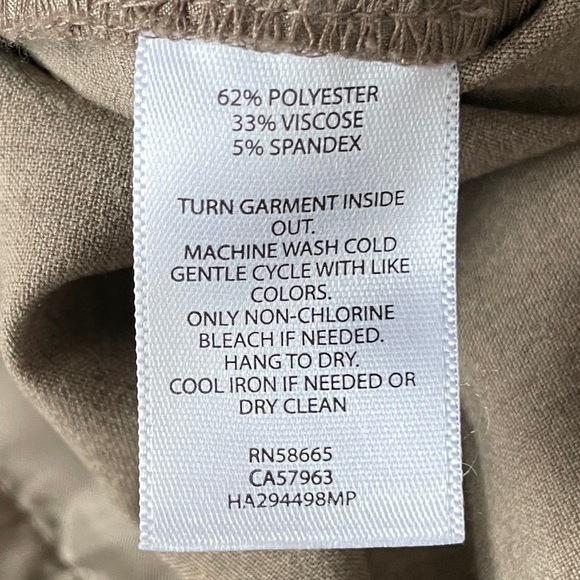 Halogen Nordstrom Taylor Fit Tan Suiting Pants Career Women’s Size 12P 12 Petite - Picture 4 of 8